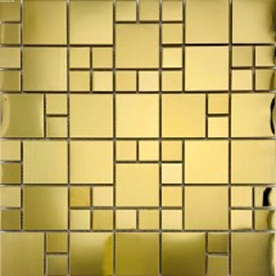 Bon prix Belle mosaïque en métal de place d'acier inoxydable de 48*48MM pour décorer la salle à manger d'hôtel à la maison en ligne