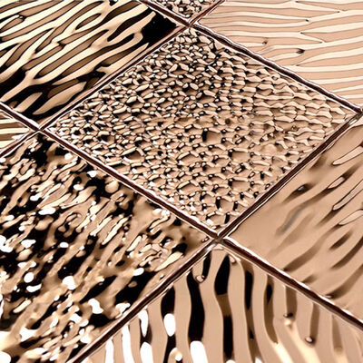 Bon prix Charmez la décoration à la maison d'acier inoxydable de mosaïque de tuile croisée de caillou en ligne