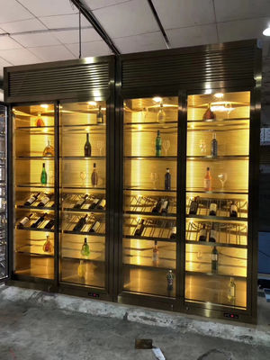 Bon prix Les Cabinets de vin de l'acier inoxydable 316L du SUS ASTM 304 cuivrent la température froide de pièce balayée par délié antique en ligne