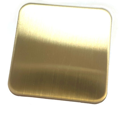 Bon prix Champagne Couleur or Ligne de cheveux brossée Finition 201J1 tôle d'acier inoxydable avec anti-empreinte digitale en ligne