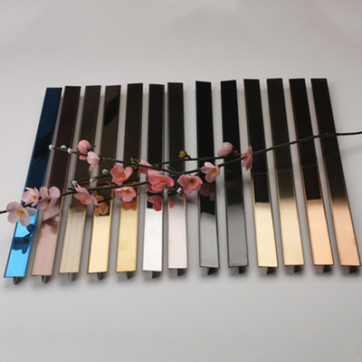 U Polie Couleur or noir Miroir Trim en acier inoxydable 304 8K bronze V-Shaped
