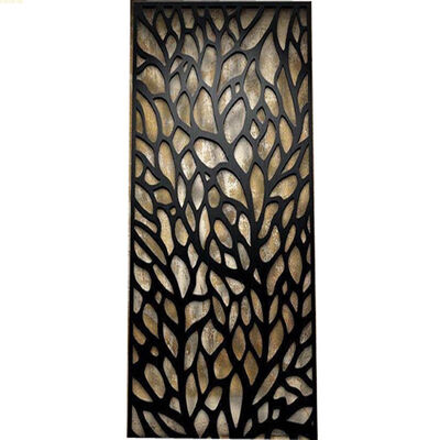 Bon prix 3300mm hauteur écran métallique art de cloisonnage modernes creux couleur PVD revêtue de panneaux de découpe laser en ligne