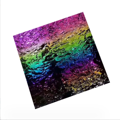 SUS 201 304 316 AFP Plaque en relief en acier inoxydable laminée à froid 4*8ft miroir 8K couleur ondulée d'eau