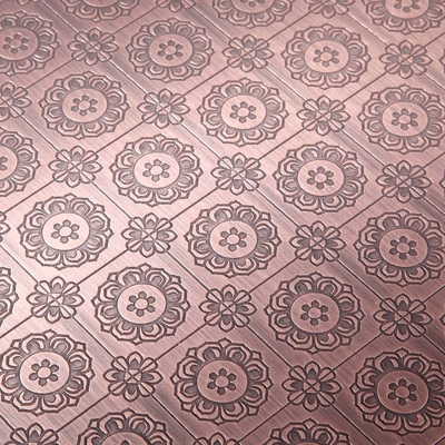 304 fabricant couleur personnalisée en acier inoxydable feuille en relief finition de gravure