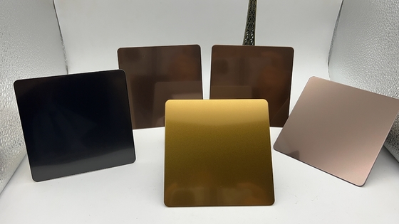 304 or argent noir brun de couleur personnalisée finition PVD revêtue de tôles d'acier inoxydable pour la décoration intérieure