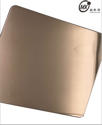 Bon prix 304 grade PVD couleur revêtue d'or rose miroir tôles en acier inoxydable en Chine usine en ligne