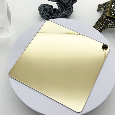 Plaques en acier inoxydable 4X8 ′′304 épaisseur 1 mm Champagne or