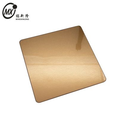Bon prix L'acier inoxydable vibration de bronze PVD revêtu feuilles de couleur en acier inoxydable avec impression anti-doigt pour la décoration en ligne