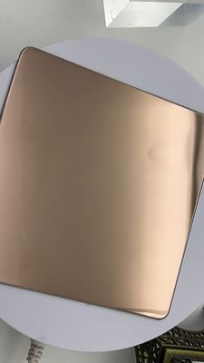 Bon prix Miroir 8K Polissé Coffe Gold Taille 8ft 4ft, Épaisseur 1mm ColorfluFile d'acier inoxydable en ligne