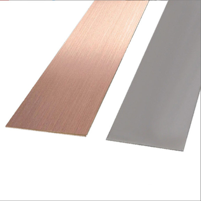 Plinthe en acier inoxydable 304, personnalisée, or rose, microbillée, pour hôtel