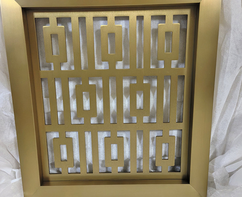 Or brossé 304 laser Partition islamique en acier inoxydable pour projet intérieur