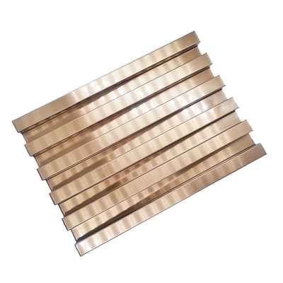 Panneau de revêtement mural en acier inoxydable 304, personnalisé, en forme de perle d'or, sablé, 20 mm