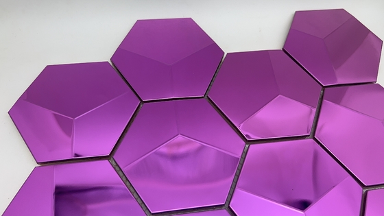 Mosaïque à jet d'eau noir mosaïque pour la décoration de la maison avec design de fleurs Hexagon