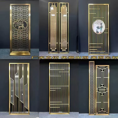 Design de style moderne Foshan usine d'or rose d'or écran de séparation en acier inoxydable Villa Home Hotel