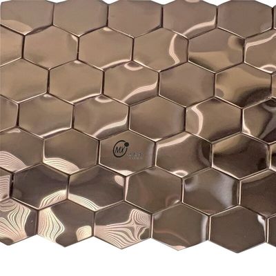 Bon prix Carreaux de mosaïque en acier inoxydable hexagonal brossé en ligne