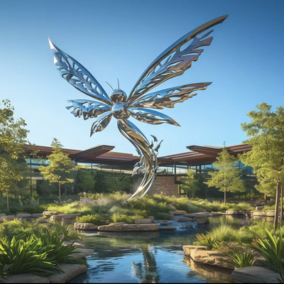 Fabricants de sculptures en acier inoxydable pour la construction urbaine en extérieur