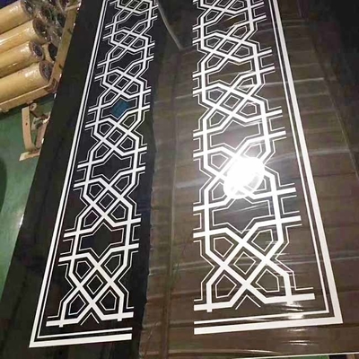 Tôle gravée en profondeur en acier inoxydable 304 miroir noir argenté 20C pour ascenseur