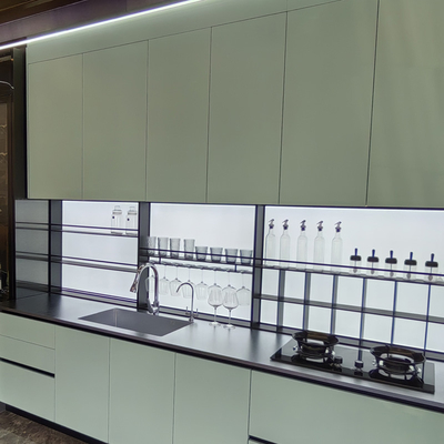 Morden Design personnalisé ensemble complet de meubles armoires de cuisine de luxe vert personnaliser armoire de cuisine en acier inoxydable