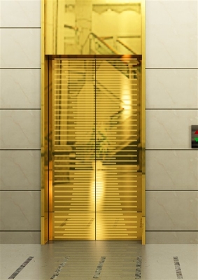 équipement d'ascenseur ascenseur maison ascenseurs 18k plaqués en or feuilles métalliques en acier inoxydable