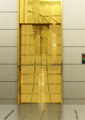 304 Graverie miroir 8K Or brillant Panneau de porte d'ascenseur Couleur tôle d'acier inoxydable