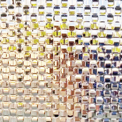 Bon prix Des mosaïques en acier inoxydable de conception gratuite sur mesure pour le projet Golden Front Desk Mosaic en acier inoxydable en ligne