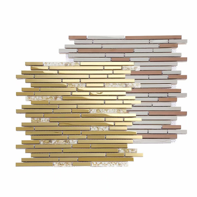 Carreaux de mosaïque en acier inoxydable de couleur mixte pour la décoration murale