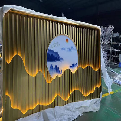 Bon prix Peinture de paysage de style chinois haut de gamme personnalisé écran métallique en acier inoxydable en ligne