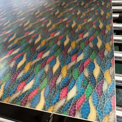Nouveau design Projet d'ingénierie coloré Décoration en acier inoxydable Panneau de finition ancien en acier inoxydable