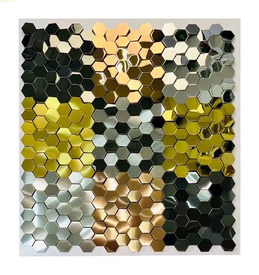 Bon prix Champagne or mosaïque en acier inoxydable pour un style intemporel et classique en ligne