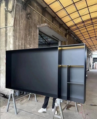 Armoires d'affichage en acier inoxydable noir 304 pour le stockage et l'affichage du vin à domicile et dans le commerce