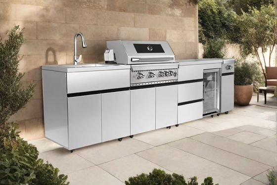 Bon prix Plan de travail de cuisine en acier inoxydable 316L gaufré résistant aux rayures pour extérieur en ligne