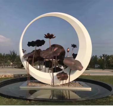 Bon prix Sculpture en acier inoxydable 316L argenté brillant miroir pour projet architectural en ligne