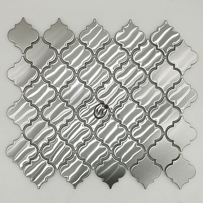 Bon prix Mosaïques en acier inoxydable argenté en forme de fleur SUS ASTM 201 304 pour murs de fond décoratifs, restaurants et KTV en ligne