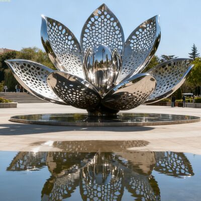 Bon prix Art personnalisé 316L Chine sculpture en acier inoxydable au bord de la mer pour le centre de parc en plein air en ligne