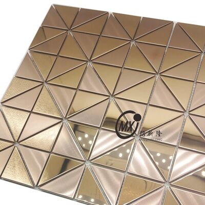 Bon prix European & American Style Export-Grade Metal Mosaic Stainless Steel Mosaic Waterproof Wall Material For Bathroom Vanity Area en ligne