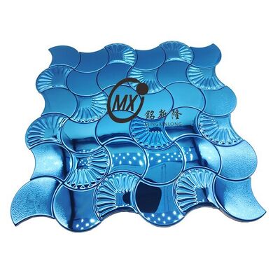 Feuilles de mosaïque modernes en acier inoxydable brossé pour la décoration murale intérieure