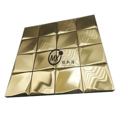 Bon prix Mosaïque en acier inoxydable à motif de code-barres pour la décoration de magasins de détail modernes en ligne