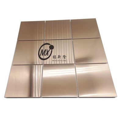 Bon prix Crédence de cuisine Mur de salle de bain Mosaïque métallique en ligne