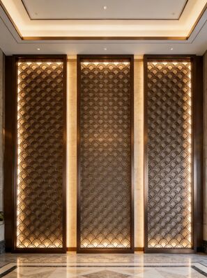 Bon prix Diviseur d' espace de méditation en acier inoxydable de style chinois Zen en ligne