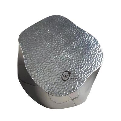 Bon prix Ensemble de tables basses gigognes en acier inoxydable martelé/gaufré couleur argent, style nuage, mobilier moderne de luxe pour salon en ligne