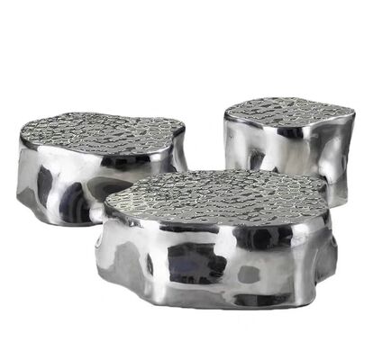 Bon prix Ensemble de tables basses design moderne en acier inoxydable doré fait à la main, tables d'appoint gigognes, meubles de salon, OEM ODM en ligne