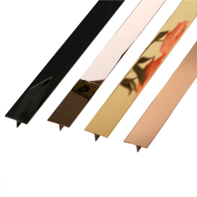 Profil du panneau de jonction d'acier inoxydable de SUS316L T or Rose Gold de 0.5mm à de 1.5mm