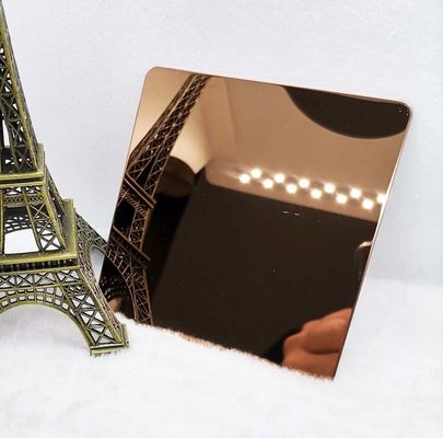 Bon prix Cuivre rouge de feuille poli par miroir d'acier inoxydable 0,55 à de 3mm pour la décoration de mur en ligne