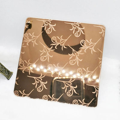 Bon prix l'acier inoxydable gravé à l'eau-forte coloré par 0.75mm couvre 10 pi pour l'ascenseur décoratif en ligne